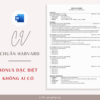 Mẫu CV 1 trang bằng tiếng Anh chuẩn Harvard
