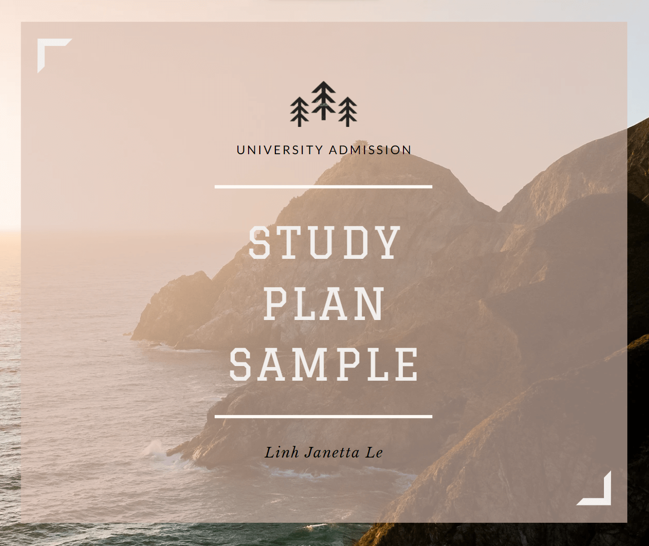 ♡ Study Plan Hospitality Sample ♡