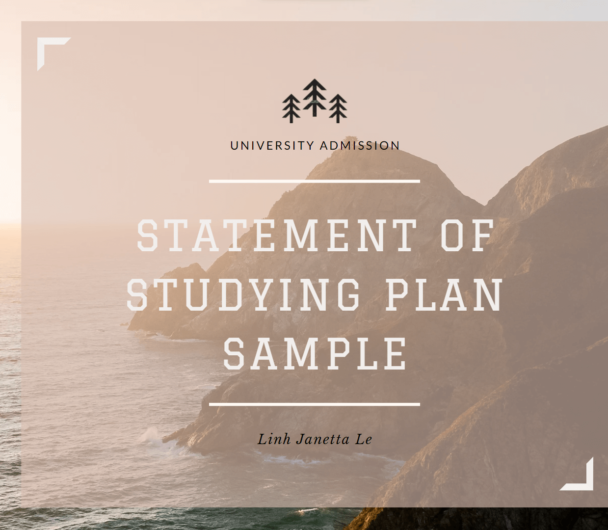 ♡ Statement Of Studying Plan Sample ♡