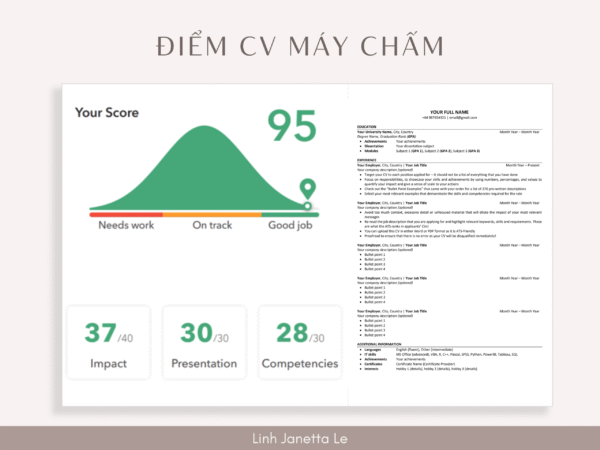 Mẫu CV 1 trang bằng tiếng Anh chuẩn Harvard